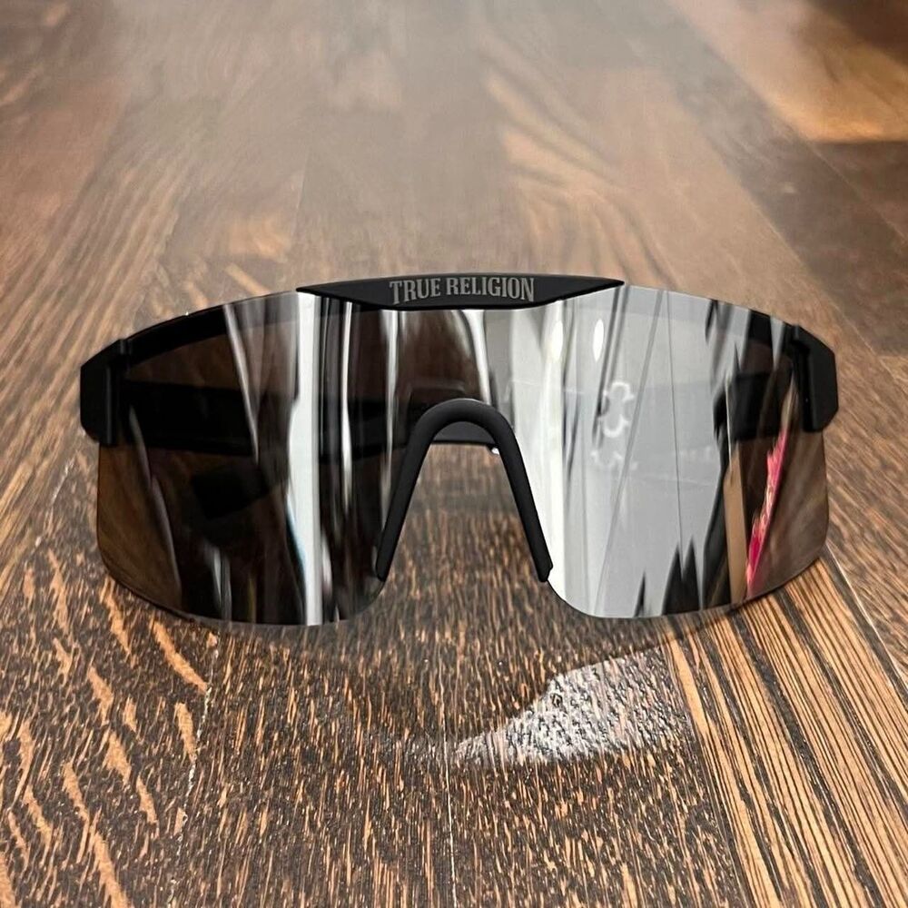 true religion y2k rimless silver mirror glasses